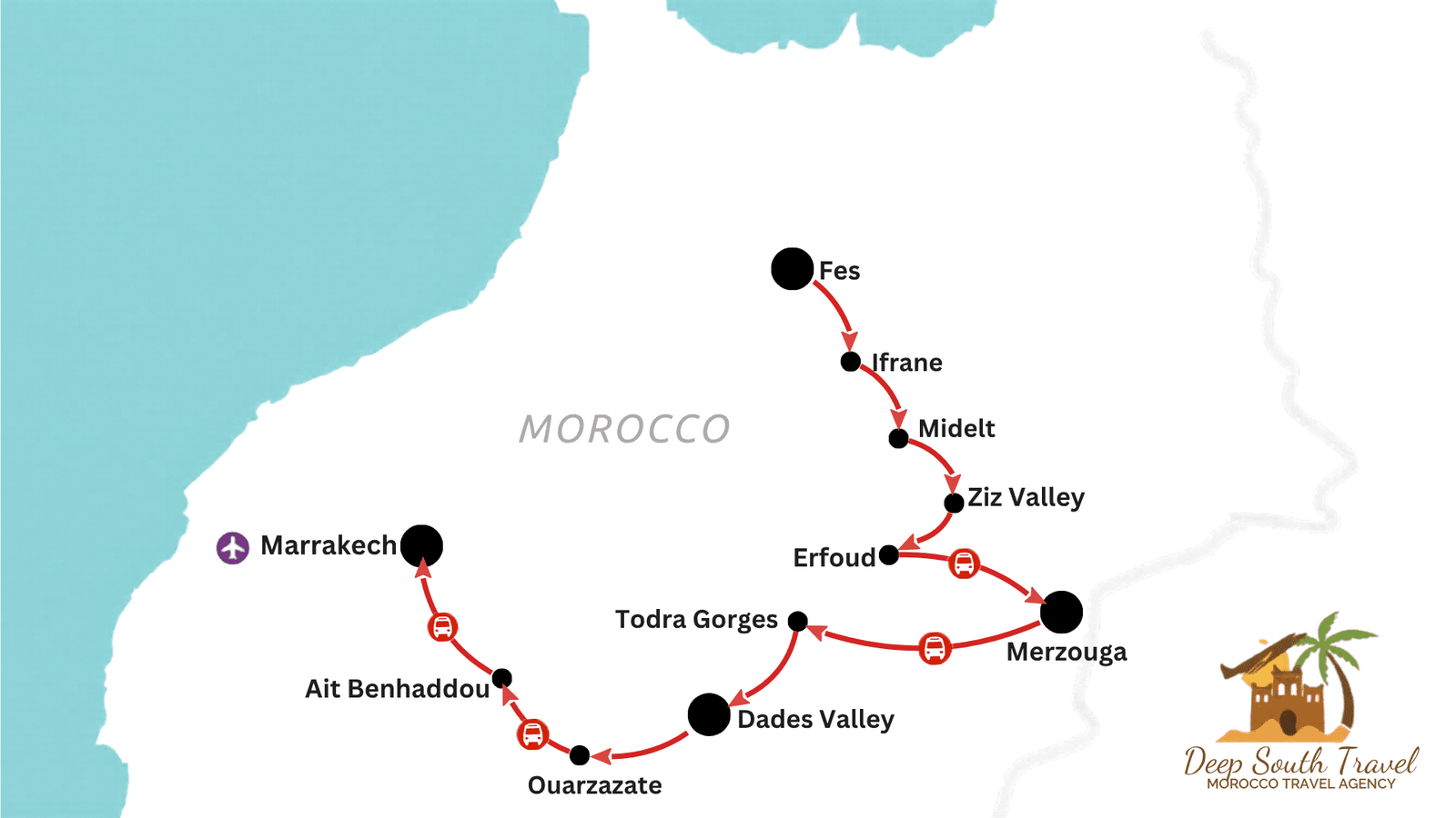 3-Day Fes to Marrakech Luxury Desert Tour