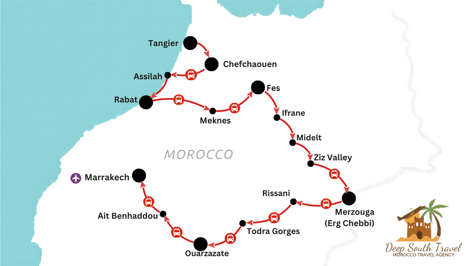 9-Day Desert Tour From Tangier To Marrakech Via Blue City