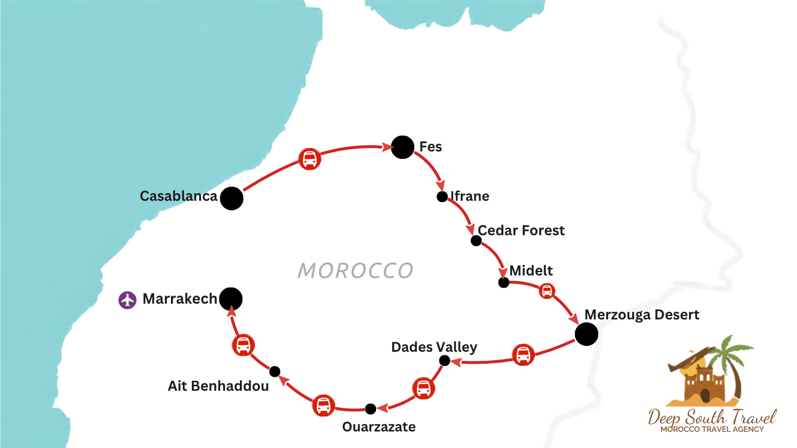 3-Day Desert Tour from Casablanca to Marrakech via Fes