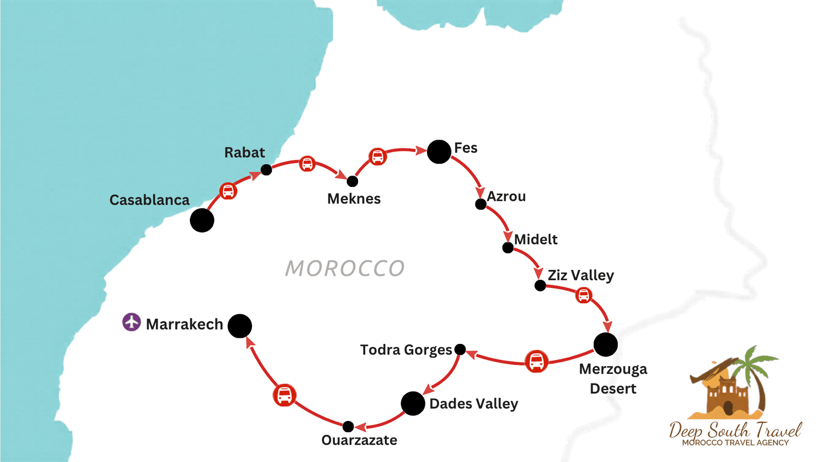 4-Day Desert Tour from Casablanca to Marrakech via Fes