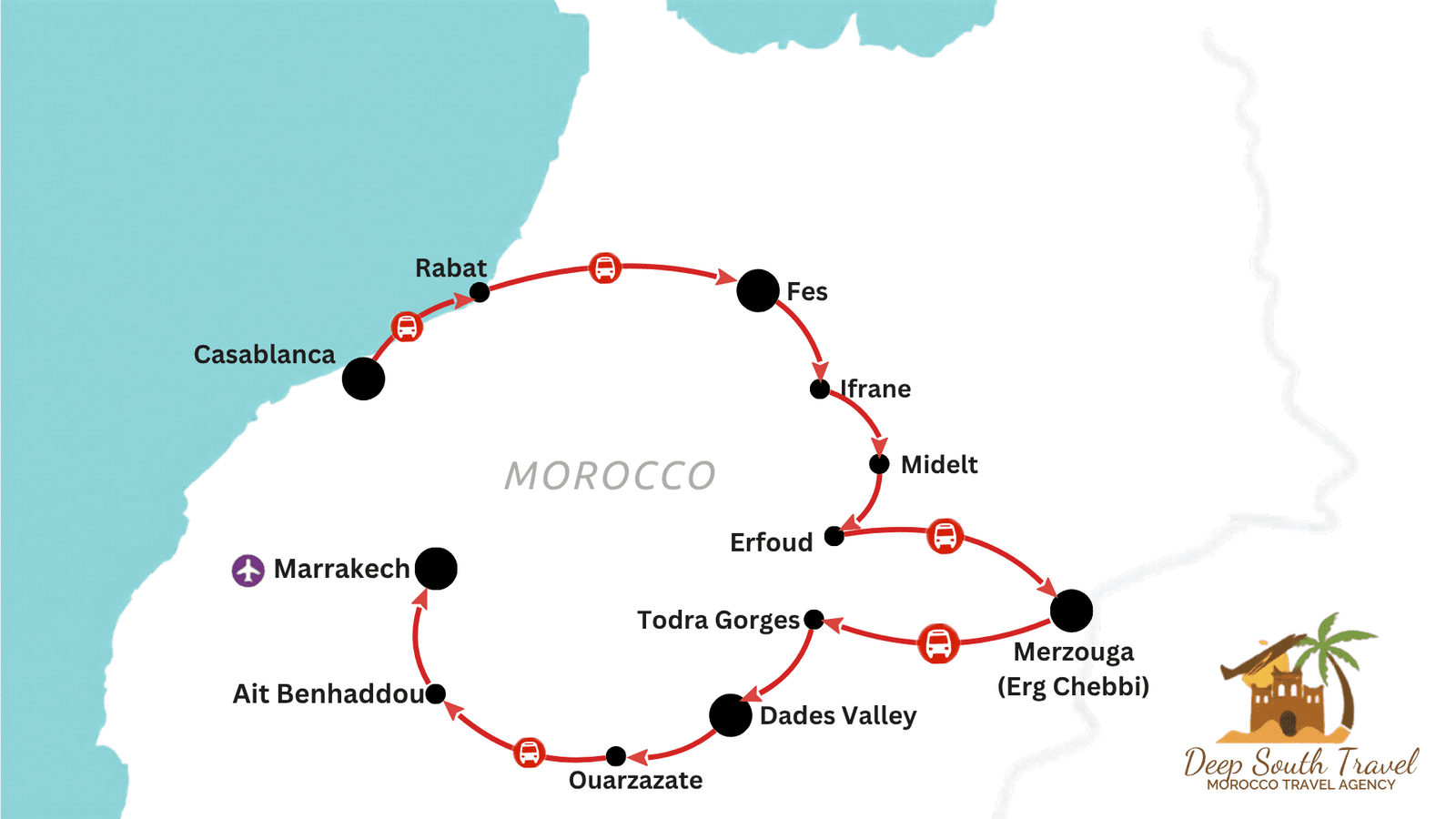 5-Day Desert Tour from Casablanca to Marrakech via Fes