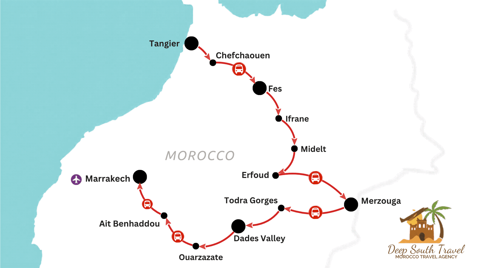 4-Day Desert Tour from Tangier to Marrakech via Merzouga